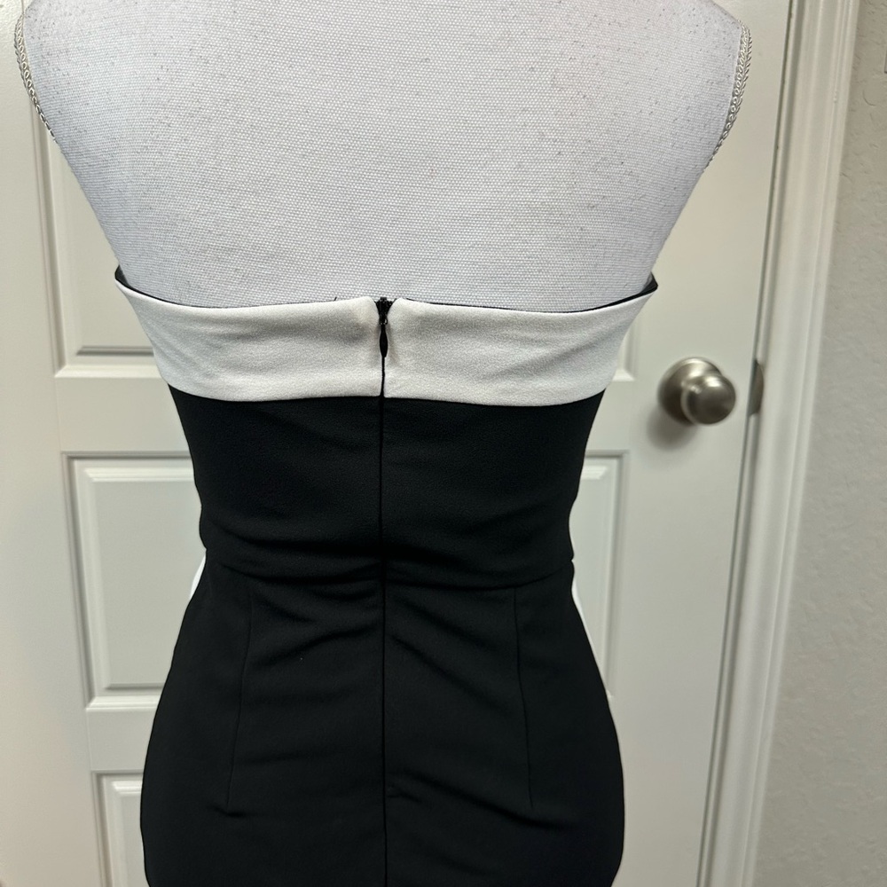 Lulus Flirtatious Style Black Color Block Strapless Mini Dress Size Small NWOT - Picture 7 of 13
